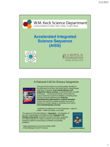 Accelerated Integrated Science Sequence (AISS)