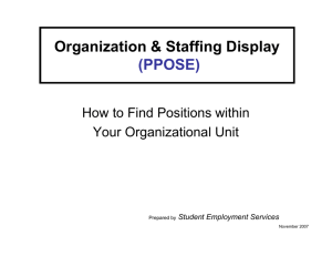 Organization and Staffing Display