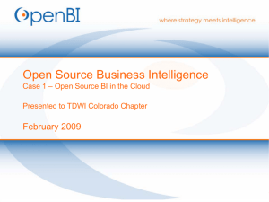 Performance Management and Open Source Business Intelligence