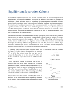 Equilibrium Separation Column