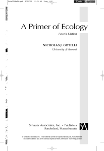A Primer of Ecology, Fourth Edition