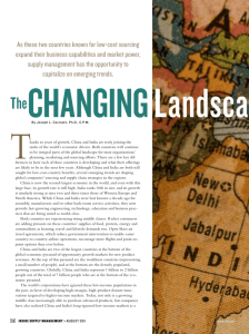The Changing Landscapes of China and India, by Joseph L