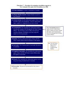 Flowchart—Procedure for Outgoing New Zealand Extradition