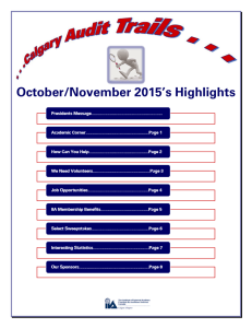 October/November 2015's Highlights