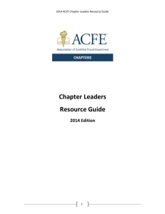 Chapter Leaders Resource Guide - Pacific Northwest Chapter