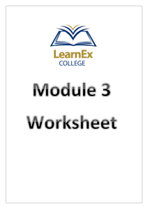 Module 3 Worksheet