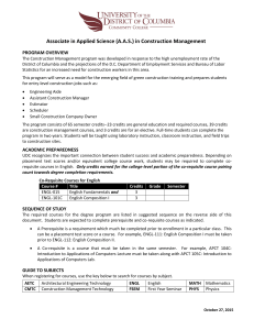 Associate in Applied Science (A.A.S.) in Construction Management