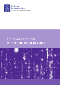Ethics Guidelines for Internet-mediated Research