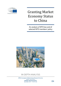 Granting Market Economy Status to China