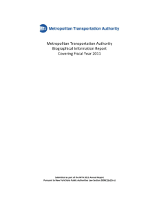 Metropolitan Transportation Authority Biographical Information