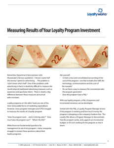 Measuring Results of Your Loyalty Program Investment
