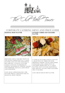 corporate catering menu and price guide