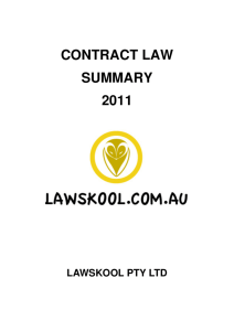 contract law summary 2011