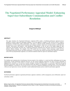 The Negotiated Performance Appraisal Model