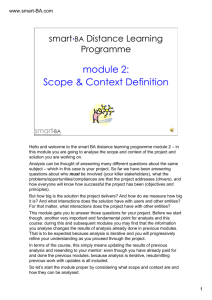 module 2: Scope & Context Definition - smart-BA
