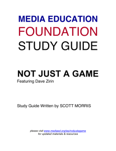 Not Just A Game - Study Guide
