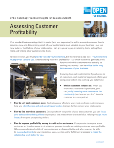 Assessing Customer Profitability