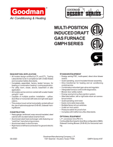 multi-position induced draft gas furnace gmph series