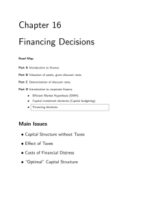 Chapter 16 Financing Decisions