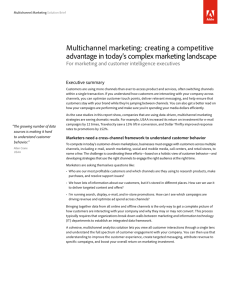 Multichannel marketing: creating a competitive