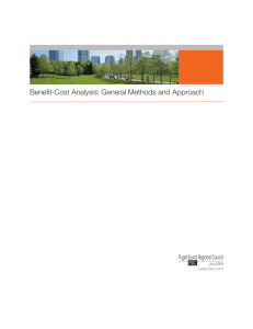 Benefit-Cost Analysis: General Methods and Approach