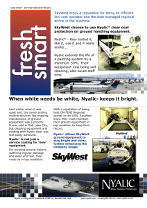 SkyWest choose to use Nyalic® clear coat protection on ground