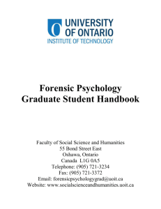 Forensic Psychology Graduate Student Handbook