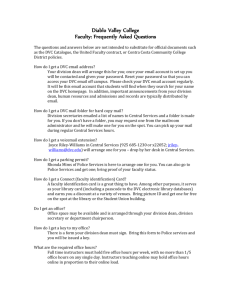 FAQs for faculty - Diablo Valley College