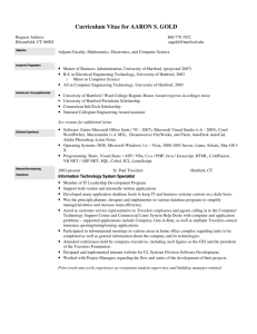 Curriculum Vitae for AARON S. GOLD