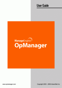 ManageEngine OpManager :: User Guide