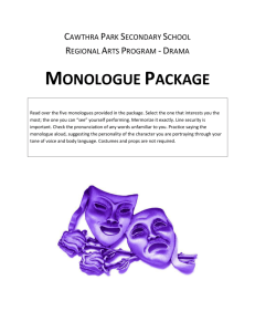MONOLOGUE PACKAGE