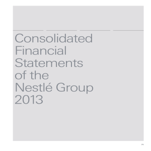 Consolidated Financial Statements of the Nestlé Group 2013 (pdf