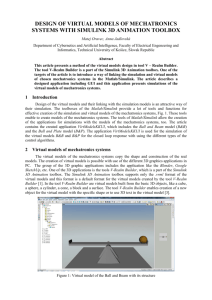 design of virtual models of mechatronics systems with simulink 3d