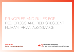 PrinciPles and rules for red cross and red crescent Humanitarian