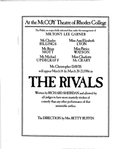 At the McCOY Theatre of Rhodes College