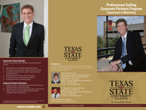 Brochure - Center for Professional Sales