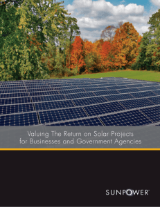 Valuing The Return on Solar Projects for Businesses