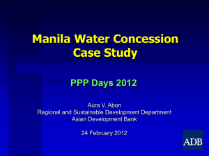 Manila Water Concession Case Study