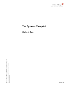 Systems Viewpoint - IIT Institute of Design