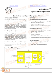 Voice Direct Speech Recognition IC