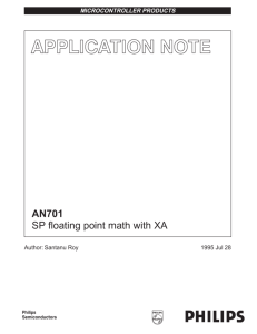 AN701 SP floating point math with XA