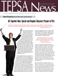 Special and Regular Educators Prosper in PLCs