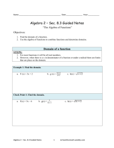 Algebra 2 Sec. 8.3 Guided Notes