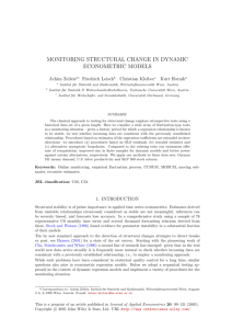Monitoring Structural Change in Dynamic Econometric