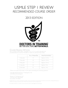 USMLE STEP 1 REVIEW - Doctors In Training