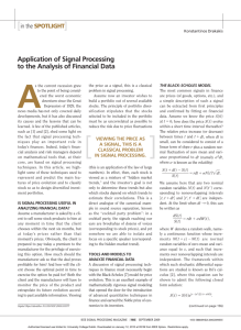 Application of Signal Processing to the Analysis of Financial Data