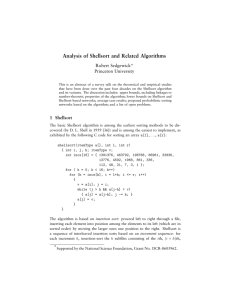 Analysis of Shellsort and Related Algorithms