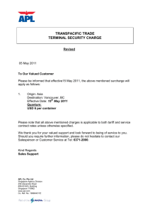 transpacific trade terminal security charge