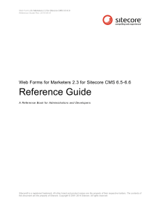 Reference Guide - the Sitecore Developer Network