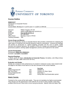 RSM 333H1F - University of Toronto